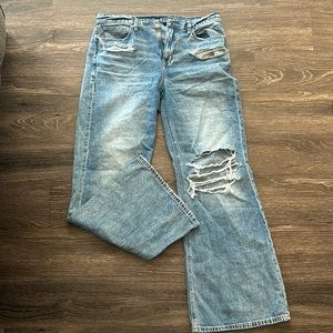 American Eagle low rise baggy flare pants